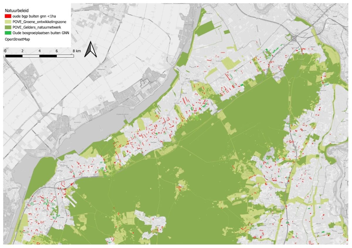 Detailkaarten oude bosgroeiplaatsen